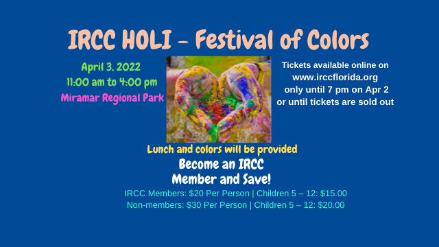 IRCC Holi 2022